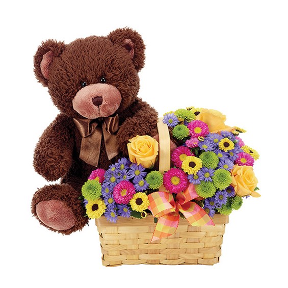 "Beary Happy Birthday" flowers (BF159-11KM)